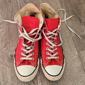 Converse Red Canvas High-Tops